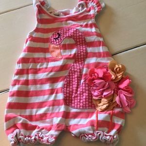 Mud pie flamingo romper